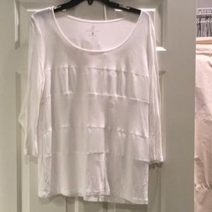 3/4 sleeve white top